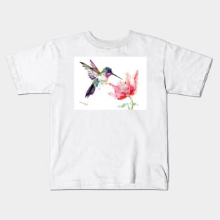 Little HUmmingbird and Big Flower Kids T-Shirt